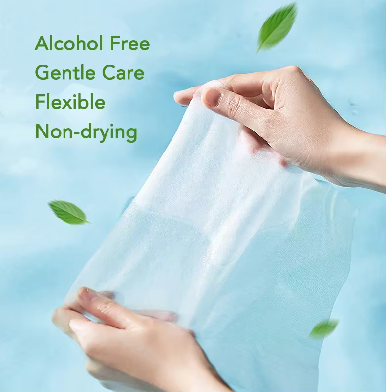 Private Label Natural Cotton Flushable Wipes for Female Intimate Cleansing Ph Balanced Hypoallergenic Feminine Care Wipes