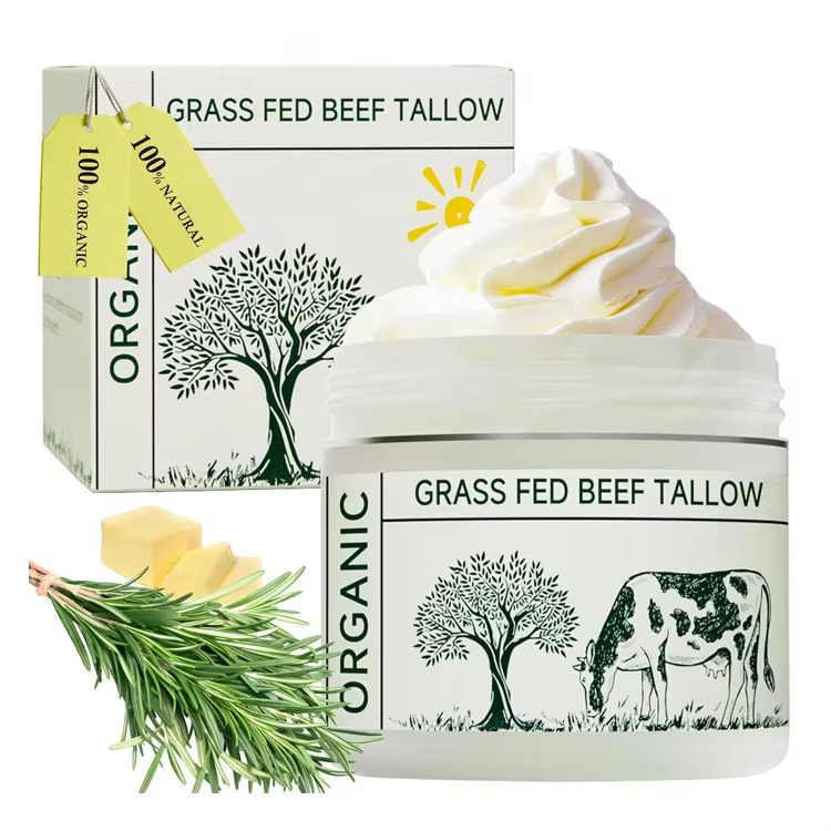 FDA Certified Moisturizer Manufacturer Organic Grass-Fed Whipped Beef Tallow and Honey Balm for Dry Face Body Hands