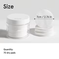 Custom Cosmetic Dry Wipe Factory Round Thick Cotton Face Pads Exfoliating Soft No Lint Double Sided Dry Toner Pads