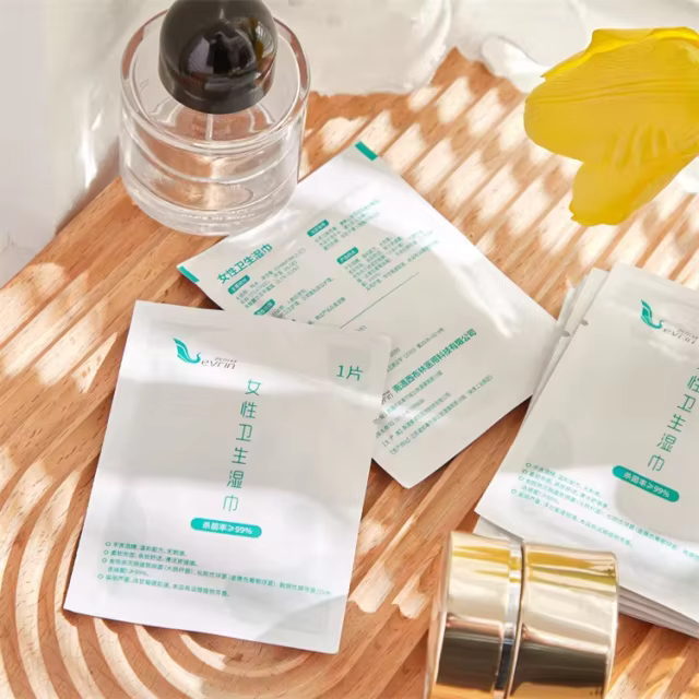 Custom Adults Organic Cotton Refresh Deodorant Wipes Individually Wrapped Wet Wipes for Women Men's Body Face Armpits