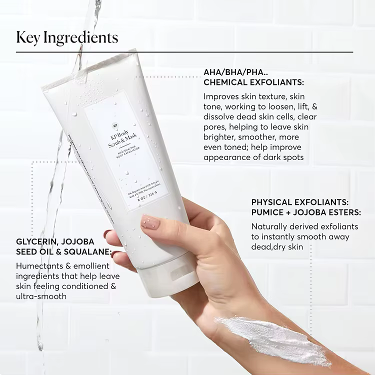 OEM KP Bump Eraser Body Scrub Mask for Keratosis Pilaris Skin Care Exfoliator Shower Scrub & Exfoliator for Sensitive Skin