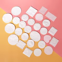 Custom Cosmetic Dry Wipe Factory Round Thick Cotton Face Pads Exfoliating Soft No Lint Double Sided Dry Toner Pads