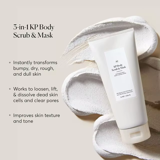 OEM KP Bump Eraser Body Scrub Mask for Keratosis Pilaris Skin Care Exfoliator Shower Scrub & Exfoliator for Sensitive Skin