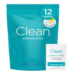 OEM Individually Wrapped Travel Cleaning Wipes All Purpose Deodorizing Freshening Cleaning Wipes with Herbal Essential Oils