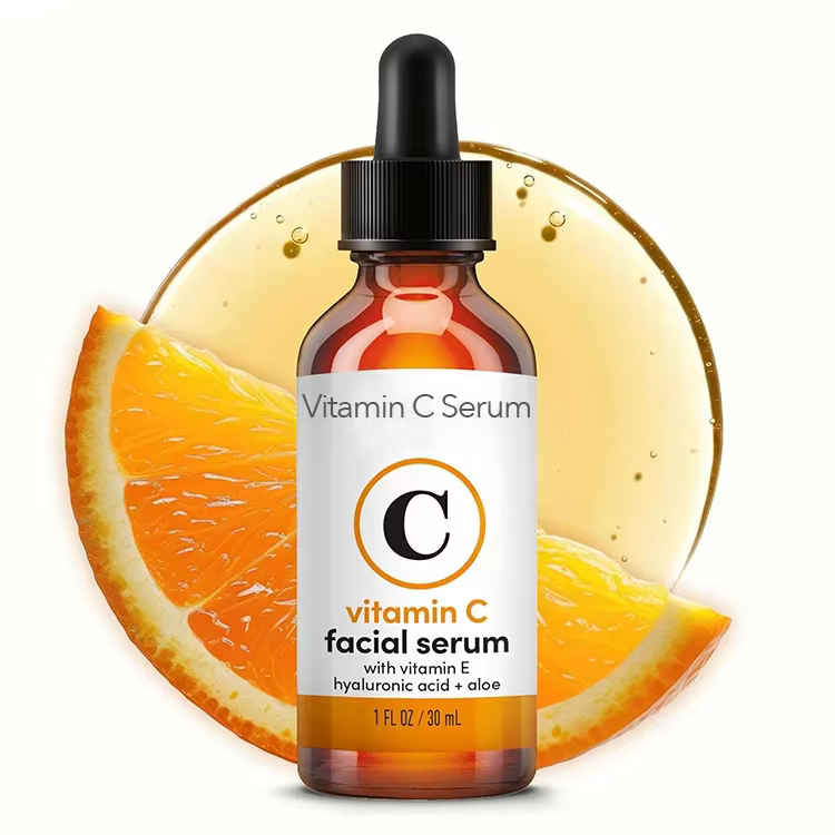 Private Label Anti Aging Wrinkles Face Serum with Vitamin C Hyaluronic Acid Vitamin E Brightening Vitamin C Serum for Face