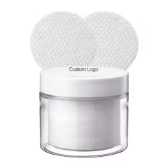 Custom Cosmetic Dry Wipe Factory Round Thick Cotton Face Pads Exfoliating Soft No Lint Double Sided Dry Toner Pads