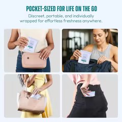 Private Label Feminine Wipes for Women pH Balanced Soft Gentle Soothing Flushable Personal Hygiene Wipes for Travel