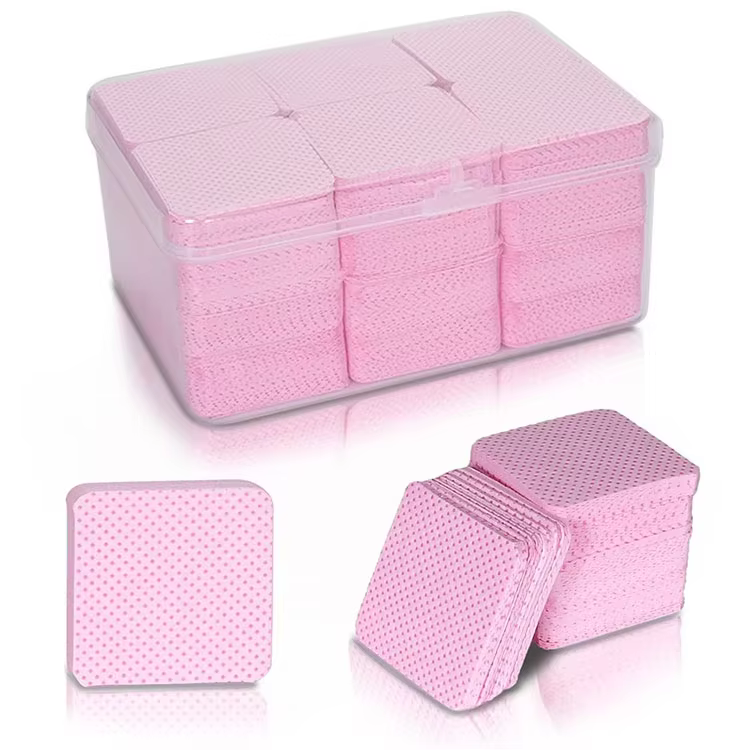Wholesale Custom Super Absorbent Dry Nail Polish Remover Pads Wipes Lint Free Wipes Cleaning Wipes Nail Salon Supplies