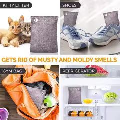 Activated Bamboo Charcoal Bag Manufacturer OEM Natural Fresh Air Purifier for Car Basement Odor Absorber for Shoes Pets
