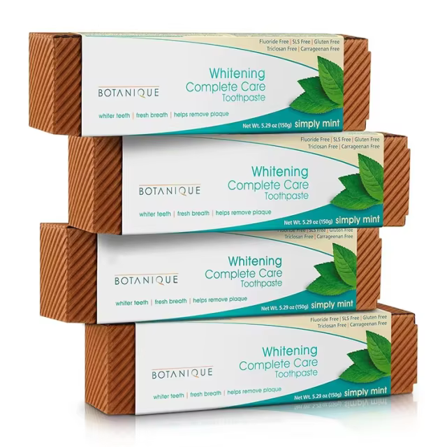 FDA OEM Premium Botanique Oral Care Toothpaste Herbal Cinnamon Flavor Freshens Breath Natural Teeth Whitening Toothpaste
