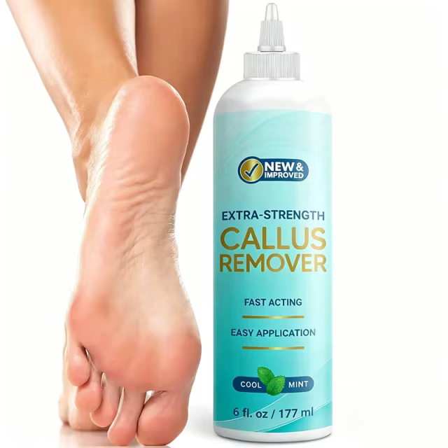 Custom Callus Remover Gel for Feet, Extra Strength Dead Skin Scrubber, Pedicure Tools Supplies, Foot Care Spa Kit