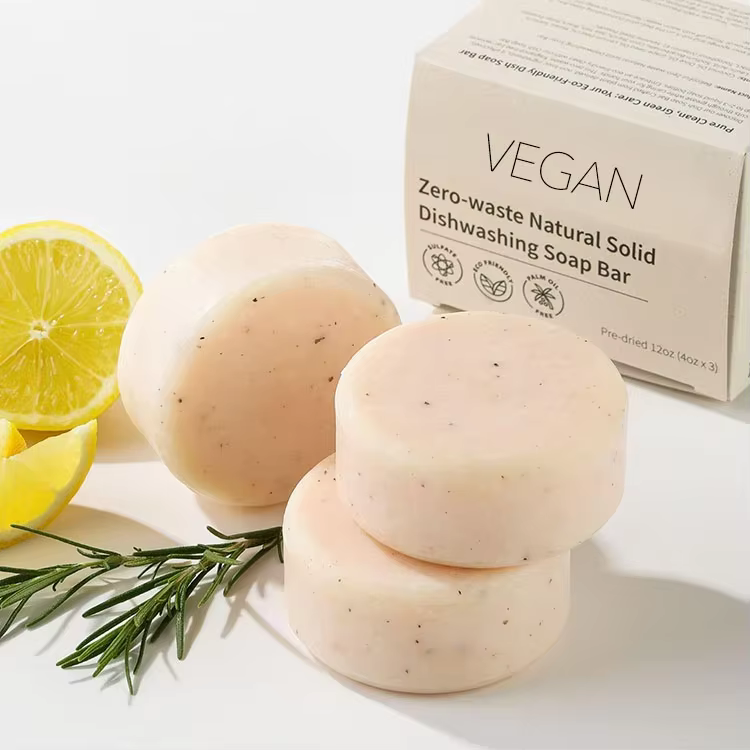 OEM Zero-waste Kitchen Products Dishwashing Soap Bar with Essence Oil for Dishes,Pots,Kitchen Sink Deep Cleaning Plastic Free
