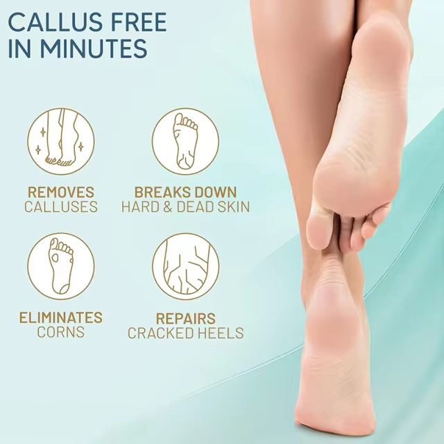 Custom Callus Remover Gel for Feet, Extra Strength Dead Skin Scrubber, Pedicure Tools Supplies, Foot Care Spa Kit