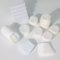 Cosmetic Dry Wipe Factory Custom Material Round Square Dry Toner Pads Exfoliating Soft Lightweight Double Sided Cotton Face Pads