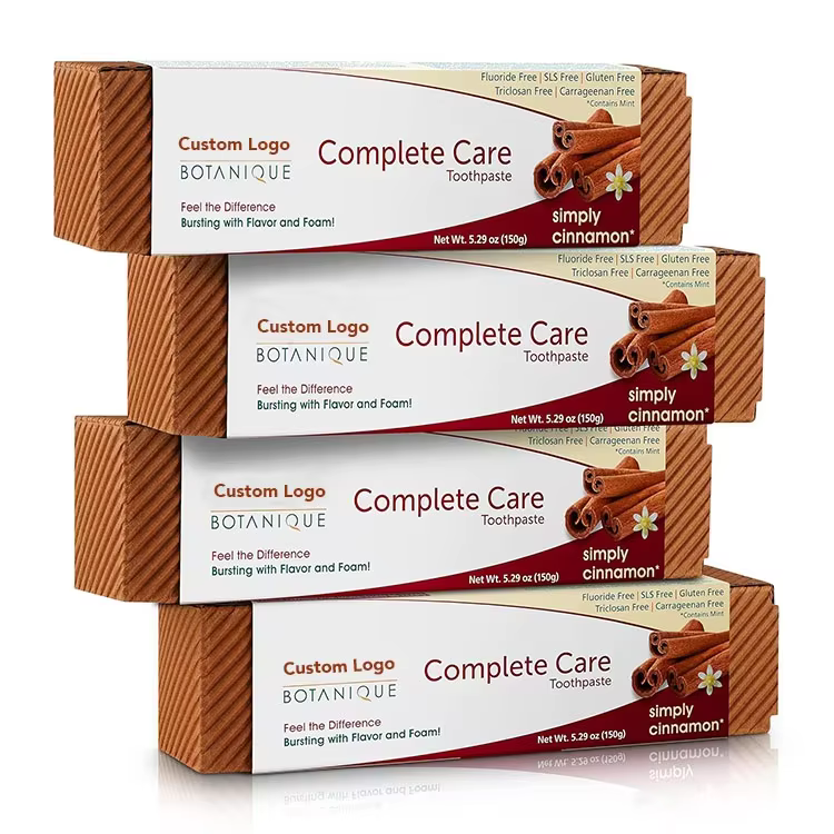 FDA OEM Premium Botanique Oral Care Toothpaste Herbal Cinnamon Flavor Freshens Breath Natural Teeth Whitening Toothpaste