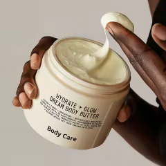 Custom Body Butter with Niacinamide, Jojoba Oil, Vegan Hydrating Body Lotion Firming Moisturizer Nourishing Essential Body Care