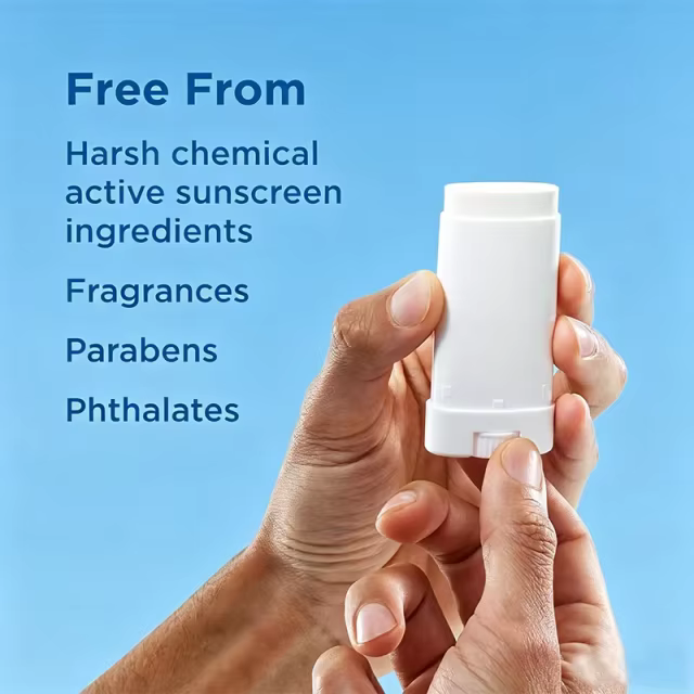 Custom Logo SPF 50+ Sensitive Mineral Sunscreen Stick, Zinc Oxide, Fragrance-Free