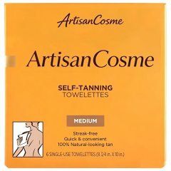 Custom Logo Premium Bronze Self-Sun Black Towel, No Stripes, Natural Brown, 6 Carats
