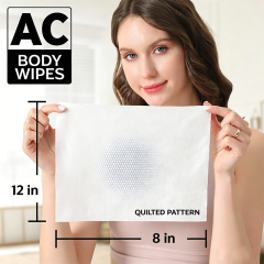 Custom Logo 60 Extra Large No-Rinse Body Shower Wipes, Aloe Vitamin E Moist, 6 Packs*10 for Travel Gym Bedridden Camping