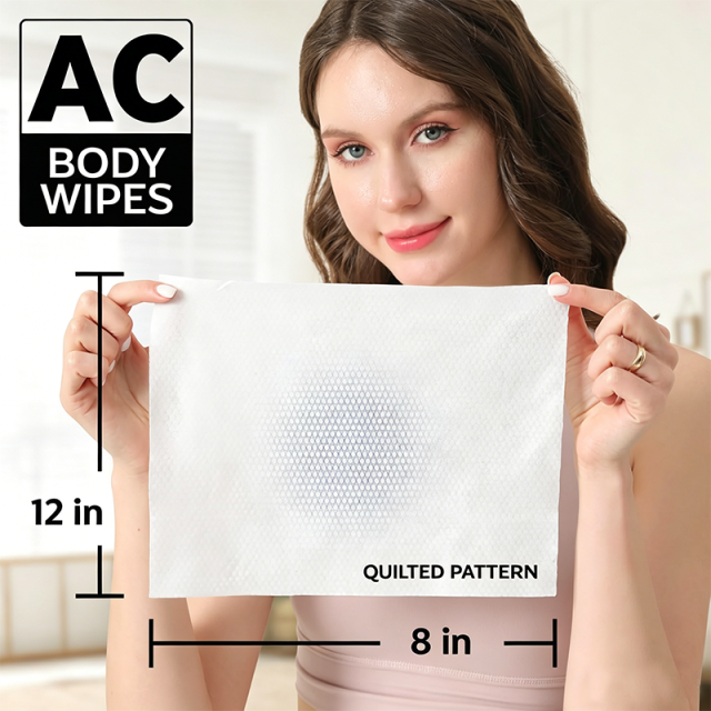 Custom Logo 60 Extra Large No-Rinse Body Shower Wipes, Aloe Vitamin E Moist, 6 Packs*10 for Travel Gym Bedridden Camping