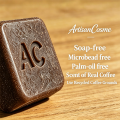Custom Logo Solid body exfoliation bar recycled coffee