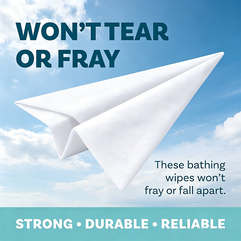 Custom Logo Extra Large No-Rinse Adult Bath Wipes 80 Ultra Thick Disposable Cleansing Wipes for Gym Camping Post Surgery