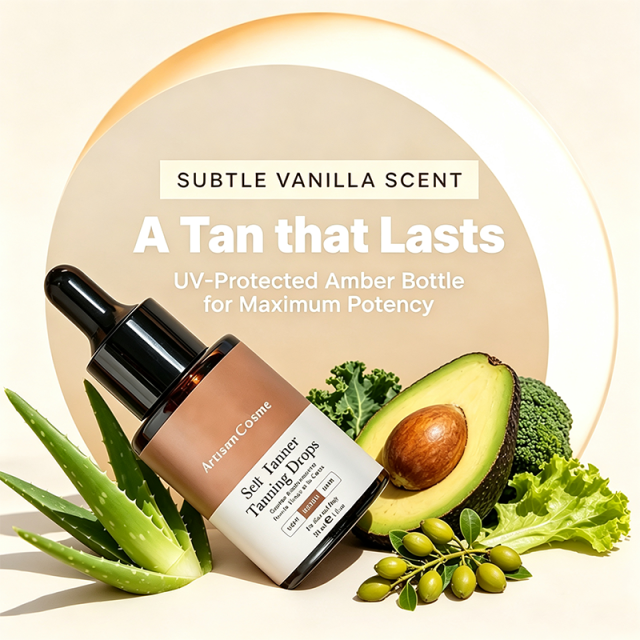 Custom Logo Natural Non-Toxic Bronzing Drops, Mix With Lotion, For Face & Body, Hydrating Bronze Glow