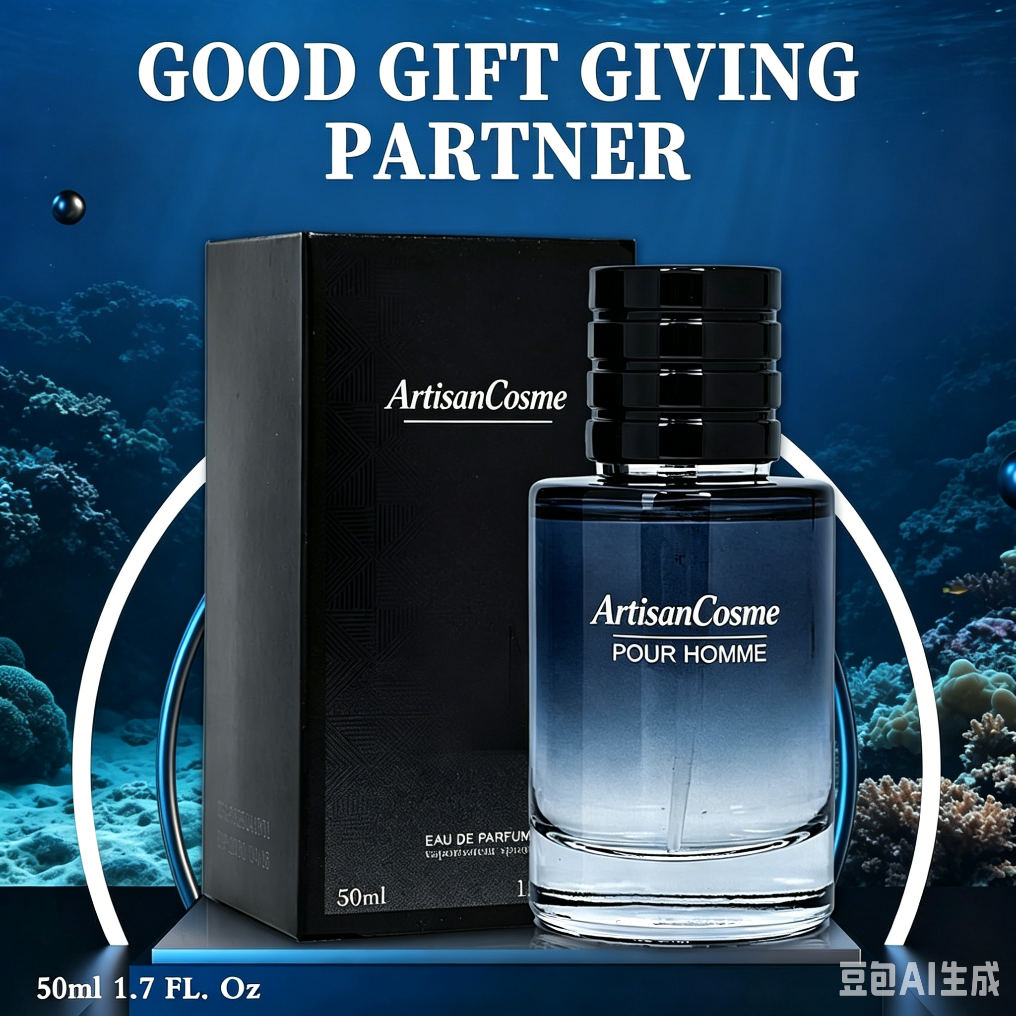 Custom Logo Men’s Pheromone Eau de Toilette 1.7oz Long Lasting Citrus Lemon Pepper Cedar Portable Cologne