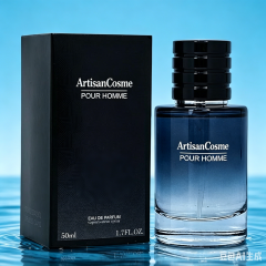 Custom Logo Men’s Pheromone Eau de Toilette 1.7oz Long Lasting Citrus Lemon Pepper Cedar Portable Cologne