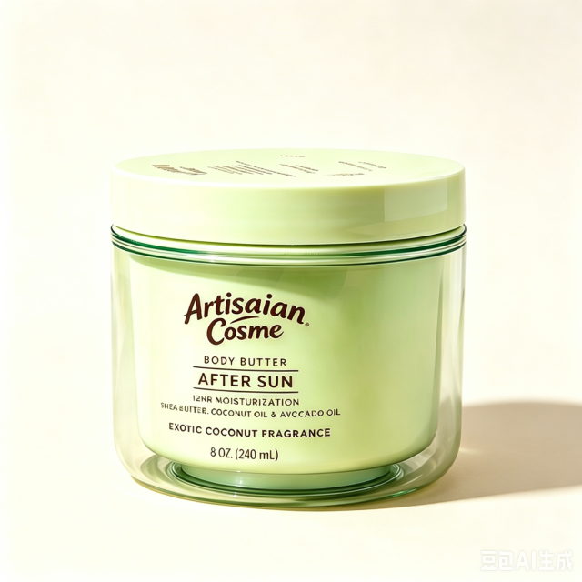 Custom Logo Coconut Oil After Sun Body Cream Lotion, Hydrating After-Sun Skin Moisturizer 8 oz