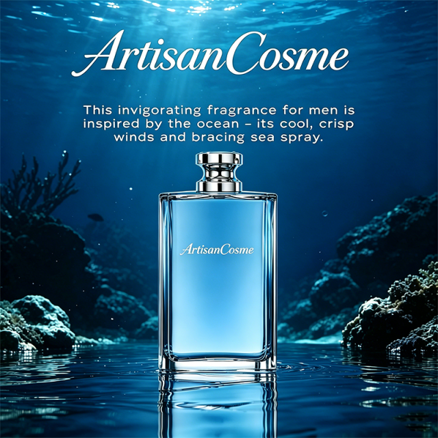 Custom Logo Men’s Long Lasting Eau De Toilette 6.7Fl oz Apple Lotus Cedar Musk Woody Aquatic Daily Cologne