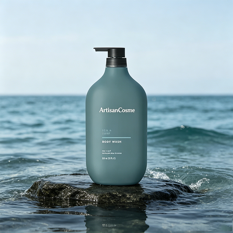 Custom Logo Men Body Wash, Sea and Surf Scent, Paraben and Phthalate Free, Quick-Lathering Cleansers, Cruelty Free, 28 oz