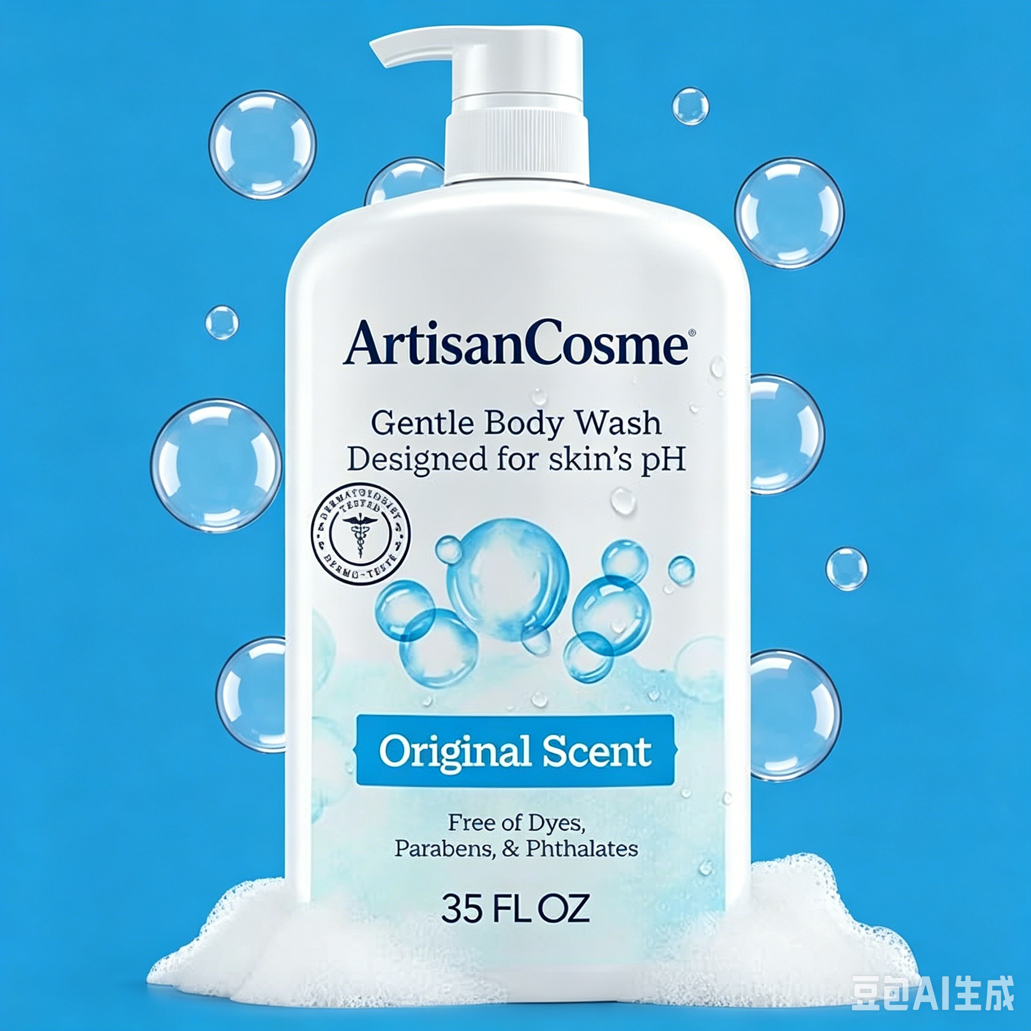 Custom Logo 35oz Family Gentle Body Wash pH Balanced Sensitive Skin Dye Paraben Silicone Free Original Scent
