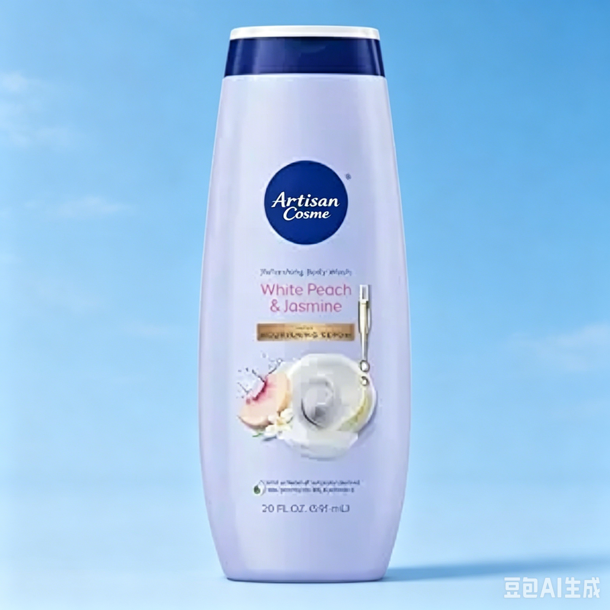 Cuatom Logo 20 Fl Oz White Peach Jasmine Body Wash With Provitamin B5 Vitamin E Nourishing Serum For Women