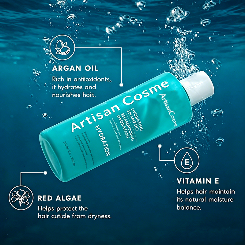 Custom Logo Hydrating Moisturizing Daily Gentle Cleansing Shampoo for Dry Hair
