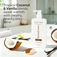 Custom Logo 2-Pack Coconut Vanilla Shampoo & Conditioner Sulfate Dye Free For All Color Treated Damaged Hair