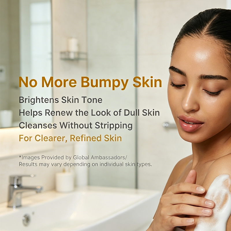 Custom Logo 13.52 Fl.oz Kojic Acid Turmeric Brightening Body Wash Niacinamide VC AHA BHA Hydrating Cleanser for Uneven Skin Tone