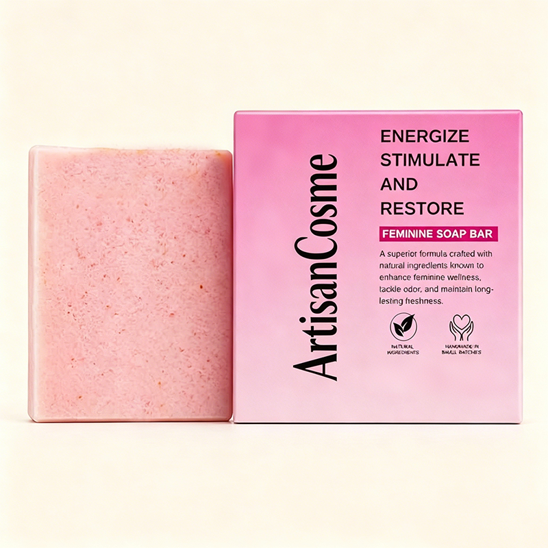 Custom Logo 3oz Handmade Vegan Feminine Care Soap pH Balancing Odor Control Hydrating Organic Herbal Intimate Wash Bar