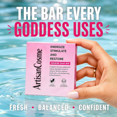 Custom Logo 3oz Handmade Vegan Feminine Care Soap pH Balancing Odor Control Hydrating Organic Herbal Intimate Wash Bar