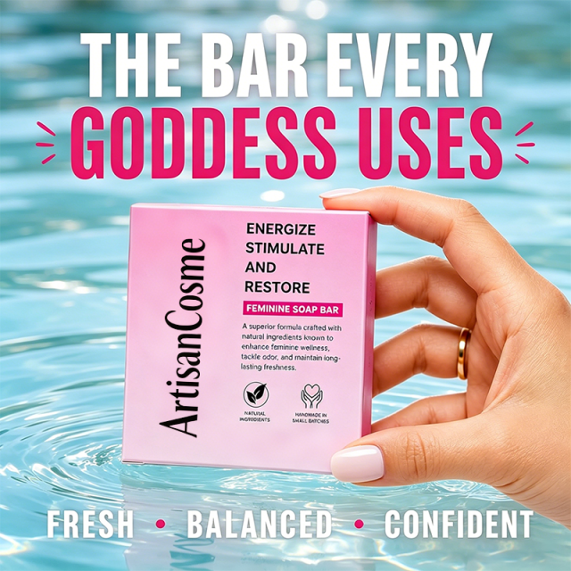 Custom Logo 3oz Handmade Vegan Feminine Care Soap pH Balancing Odor Control Hydrating Organic Herbal Intimate Wash Bar