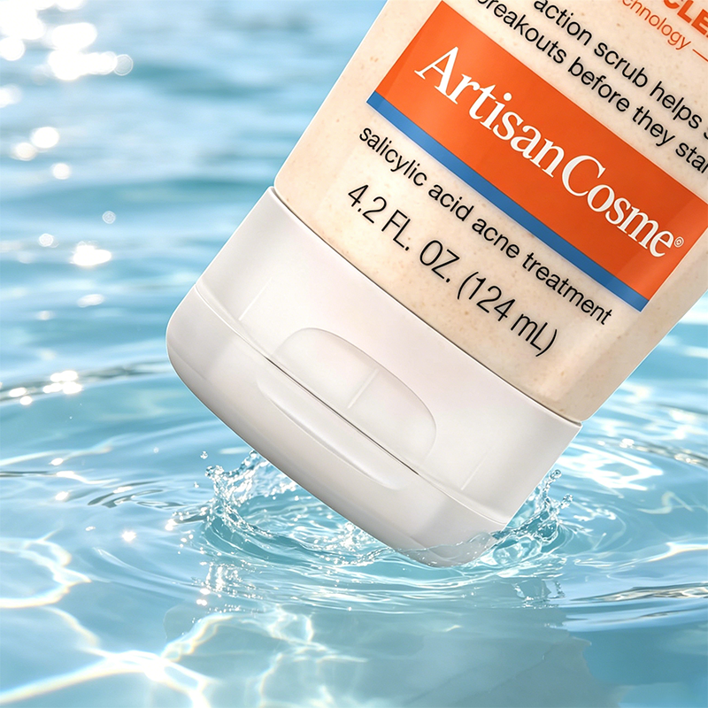Custom Logo Oil-Free 2% Salicylic Acid Acne Face Wash Exfoliating Scrub for Oily Acne-Prone Skin Clears Blackheads Breakouts