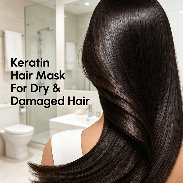 Custom Logo 10 Fl Oz White Keratin Deep Conditioning Hair Mask Repair Treatment for Dry Curly Color-Treated Damaged Hair