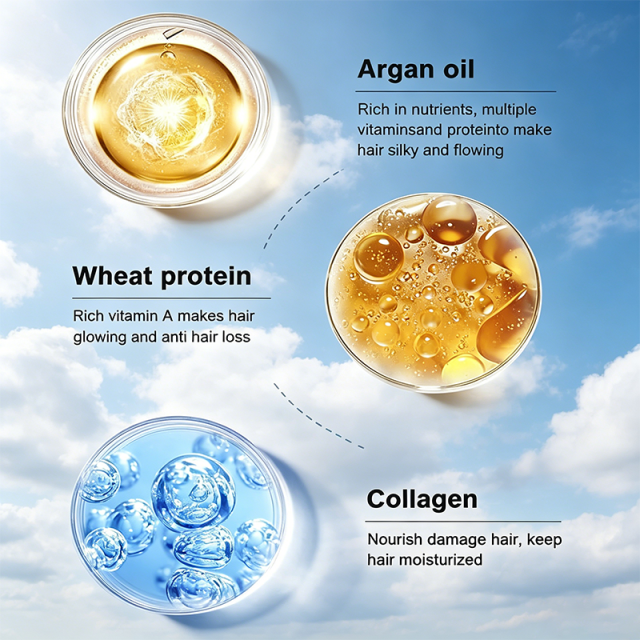 Custom logo 500ml Argan Oil & Collagen Deep Repair Hair Mask Deep Conditioning Treatment for Dry Damaged All Hair Types