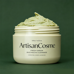 Custom Logo Rice Mochi 2-in-1 Gentle Scrub Face Cleanser with Rice Water&Green Tea Deep Clean Minimize Pores Remove Blackheads