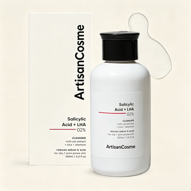 Custom Logo 2% Salicylic Acid Anti-Acne Face Wash with LHA & Zinc Sulfate-Free Gentle Exfoliating Cleanser