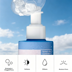 Custom Logo  Balancing Foaming Facial Cleanser with Hyaluronic Acid & Aloe Anti-Aging Face Wash for Large Pores & Oily Skin