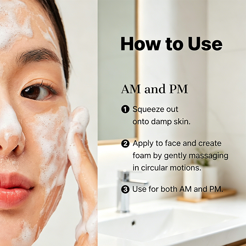 Custom Logo 5.07 Fl oz Low pH BHA Morning Gel Cleanser pH Balancing Gentle Wash for Sensitive Skin