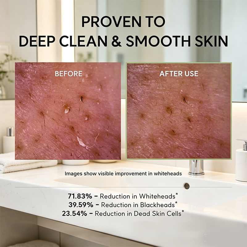 Custom Logo Rice Mochi 2-in-1 Gentle Scrub Face Cleanser with Rice Water&Green Tea Deep Clean Minimize Pores Remove Blackheads