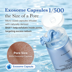 Custom Logo Zero Pore Capsule Cleansing Foam with AHA BHA PHA, Gentle Daily Cleanser, Blackhead Removal & Smoothing Skin Texture