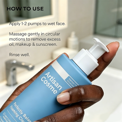 Custom Logo  Balancing Foaming Facial Cleanser with Hyaluronic Acid & Aloe Anti-Aging Face Wash for Large Pores & Oily Skin